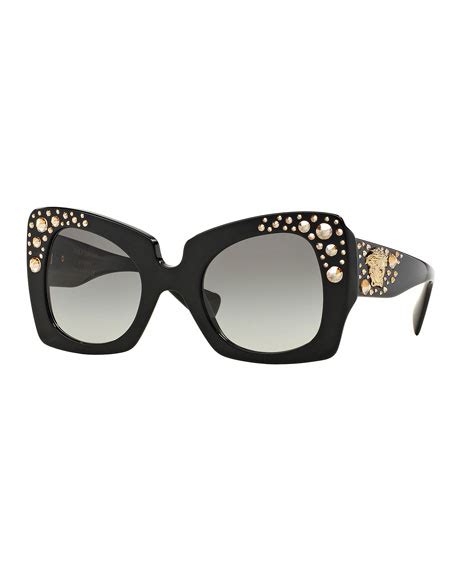 versace square studded-temple sunglasses